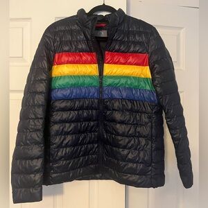 EUC Primary “Fit-2” Unisex Puffer Bold Rainbow jacket